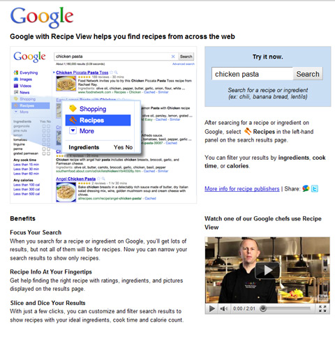 Google Recipes