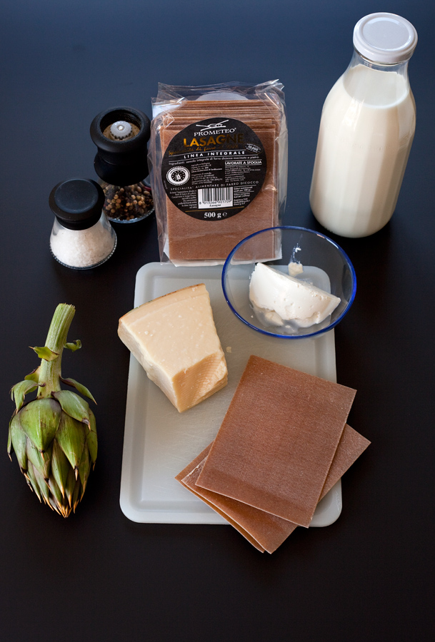 Lasagne con carciofi e crema di ricotta Prometeo Urbino