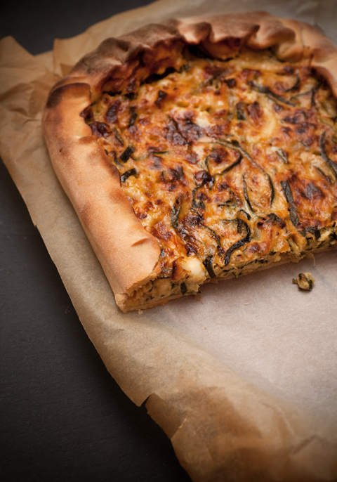 Torta rustica con robiola di grotta e zucchine